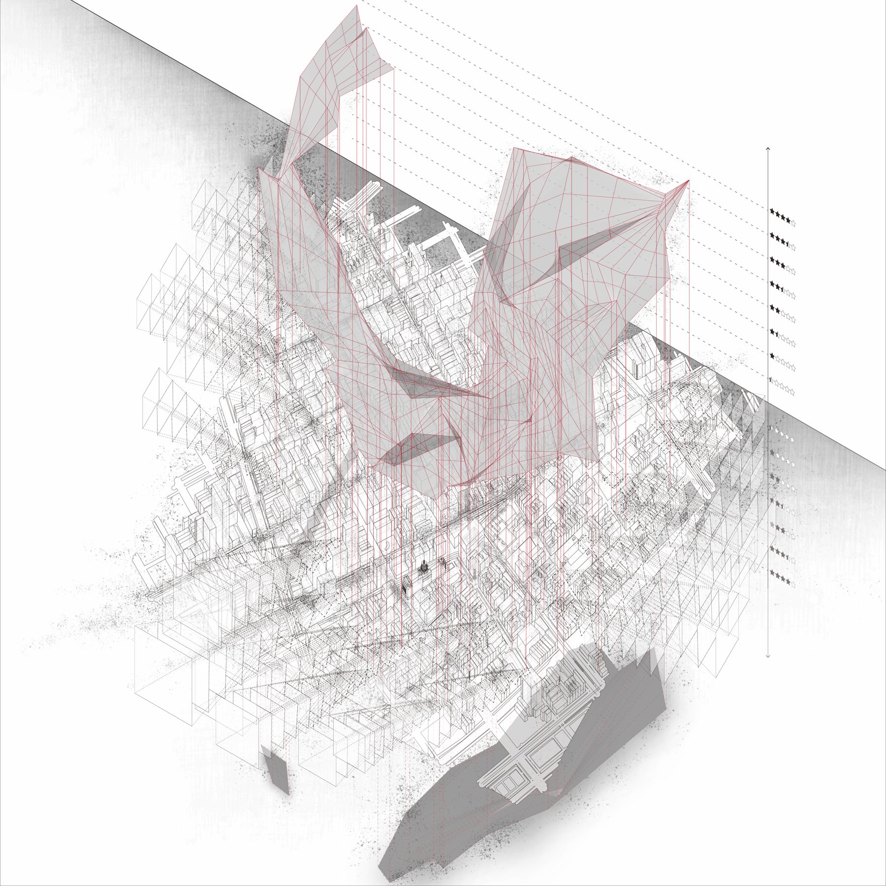 3D wireframe fragment α