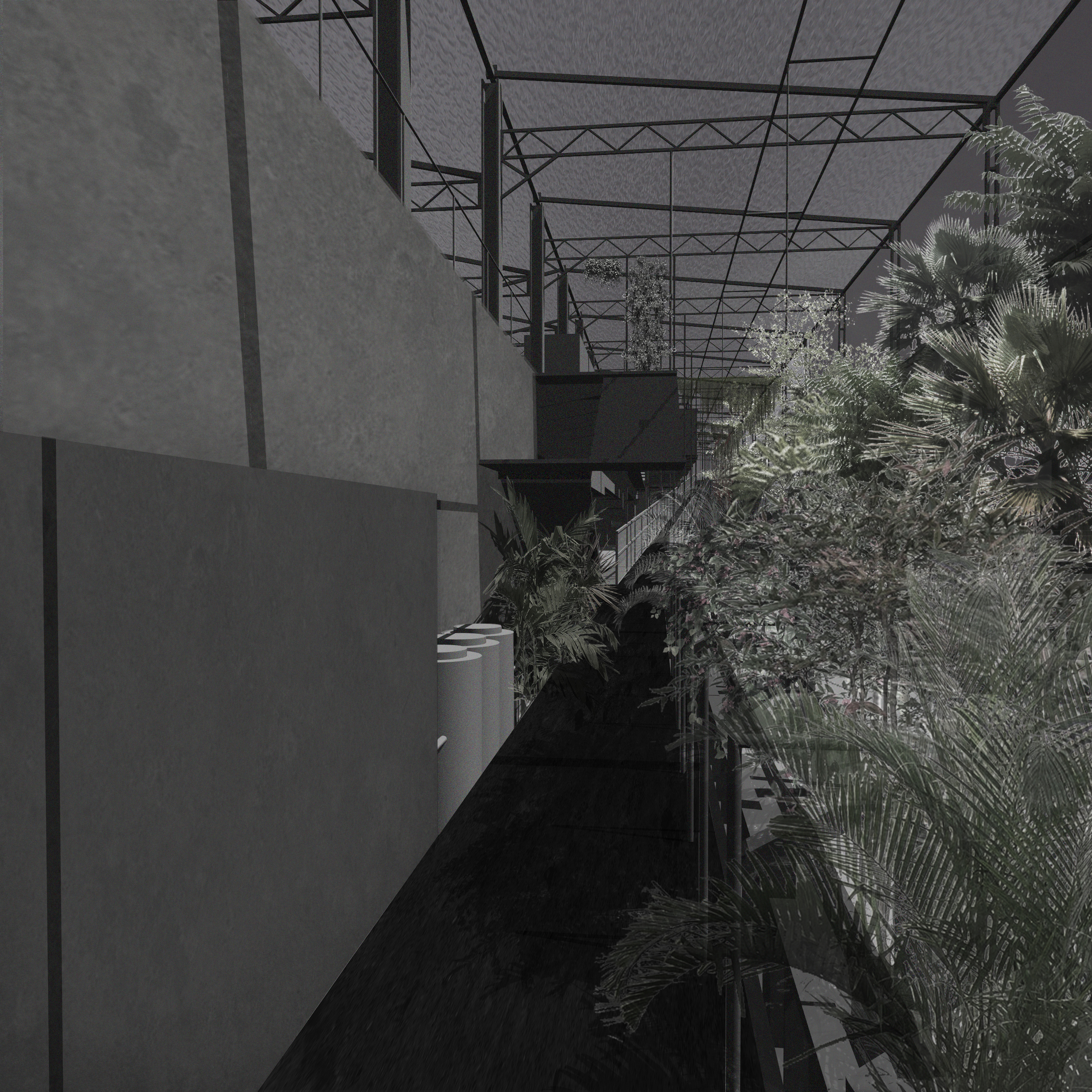 The Capsule — interior greenhouse